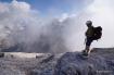 La discesa verso la Forcella Fontananegra 