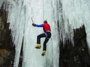 Climbing on ice