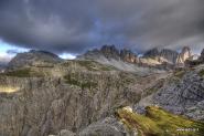 Vista dal Coi dei Bos verso le cime del Lagazuoi