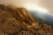 Lungo la Ferrata Punta Anna. Scorcio su Cortina d`Ampezzo