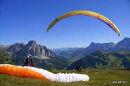 Parapandio dalla stazione a monte della funivia Boè