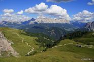 Dalla Furcela de Pütia panorama sulla Val Badia